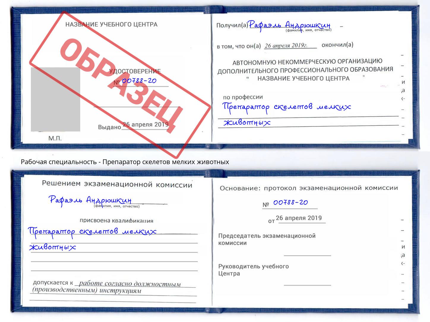 Препаратор скелетов мелких животных Симферополь